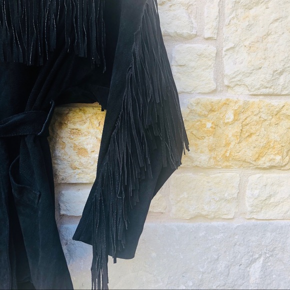 Vintage Fringe Edged Leather Jacket - Picture 5 of 8